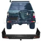 Pare-chocs ar acier NISSAN Patrol Y61 avec support jerry can + support porte roue - Image 2