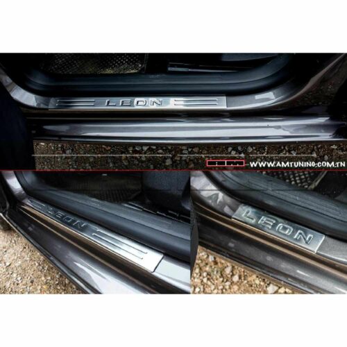 Seuils de portes Inox SEAT LEON III 2012- 4 Portes – 4 Pcs