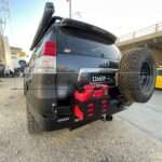 Pare-chocs ar acier TOYOTA Prado 150 avec support Jerry Can + support porte roue - Image 2