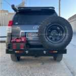 Pare-chocs ar acier TOYOTA Prado 150 avec support Jerry Can + support porte roue - Image 3