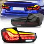 Feux ar type M4 BMW SERIE 3 F30 13-18 - FULL LED Dynamique - SMOKE - Image 2