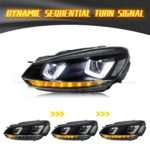 Phares av VW Golf 6 look Golf7 - Cligno LED séquentiel - Image 2