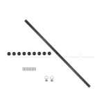 Rail 1,2m en aluminium noir + 2 anneaux ARB - Image 2