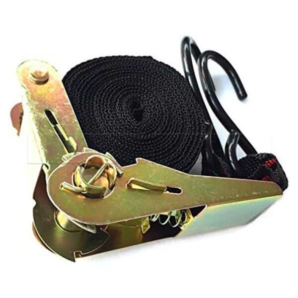 Sangle d'amarrage avec tendeur à cliquet (5m x 2,5cm) Noir - 1pc - Image 2