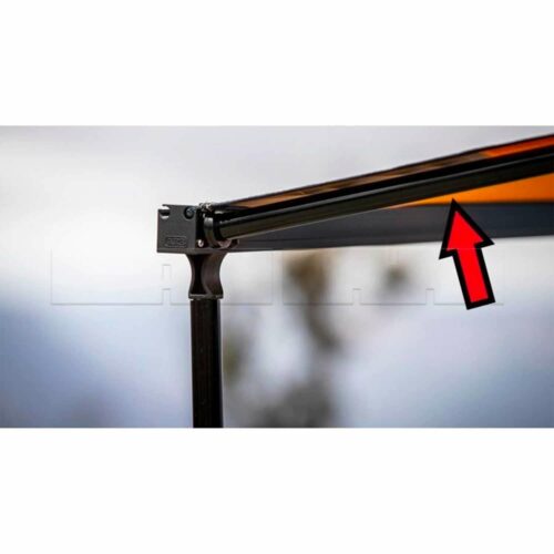 Barre horizontale pr Auvent ARB 2m & 2,5m BLACK