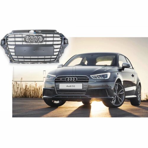 Calandre AUDI A1 S1 PH2 – 16-> – Gris/Chrome